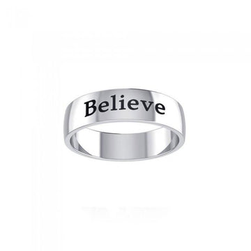 Believe Silver Ring TRI699 - Jewelry